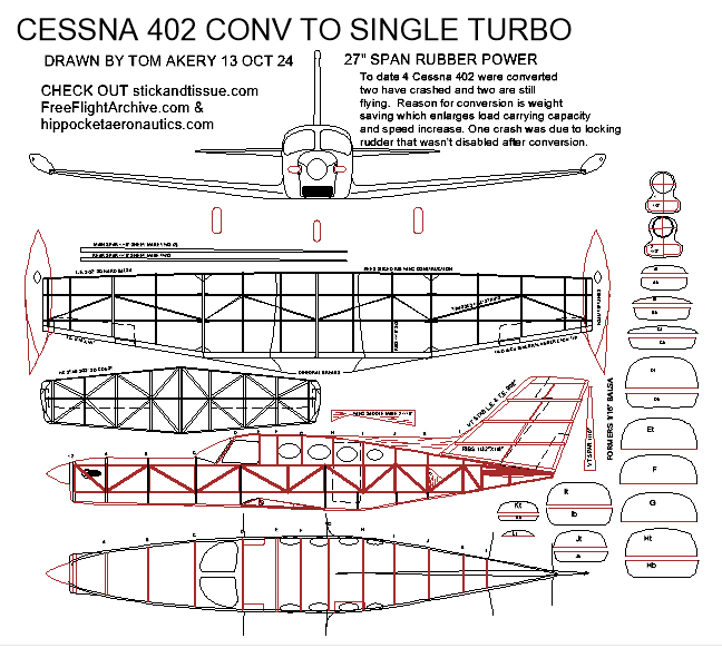 cessna 402 turbo conv 27in illus