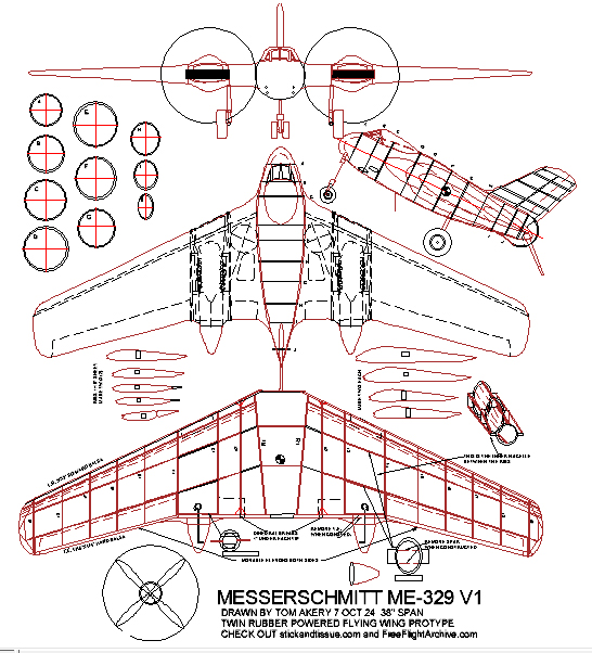 messerschmitt me329 v1 38in illus