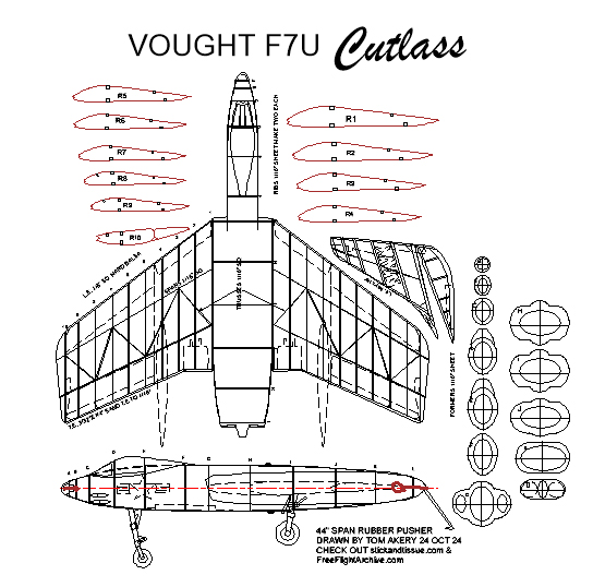 vought f7u cutlass 44in illus