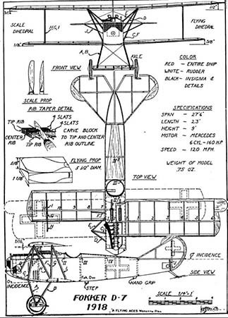 fokker d7 flying aces illus