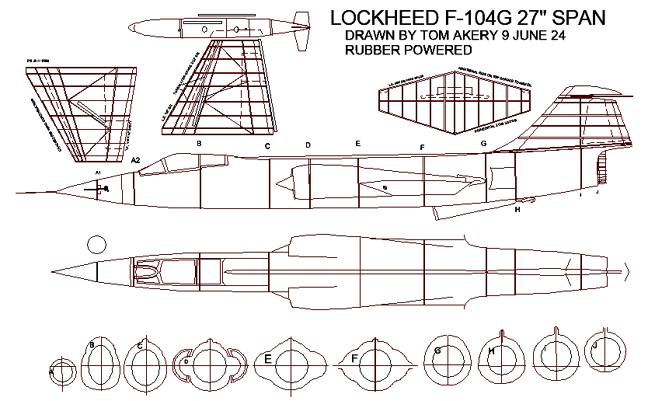 lockheed f104g 27in